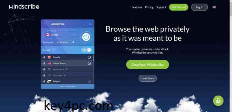 Windscribe VPN Premium 3.2.915 Crack + License Key Free Download